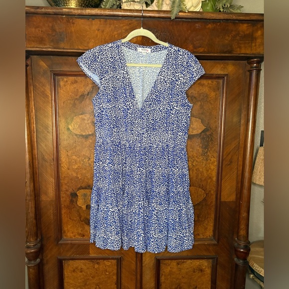 NWOT Lemlem- Blue Leopard Print Dress. Size Large - Picture 1 of 6